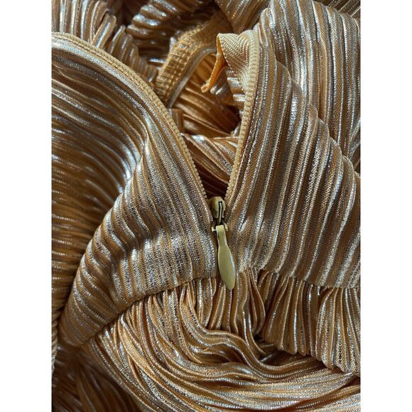 Sabina Musayev Alma Mini Dress In Mandarin Orange & Gold XS - Picture 8 of 10